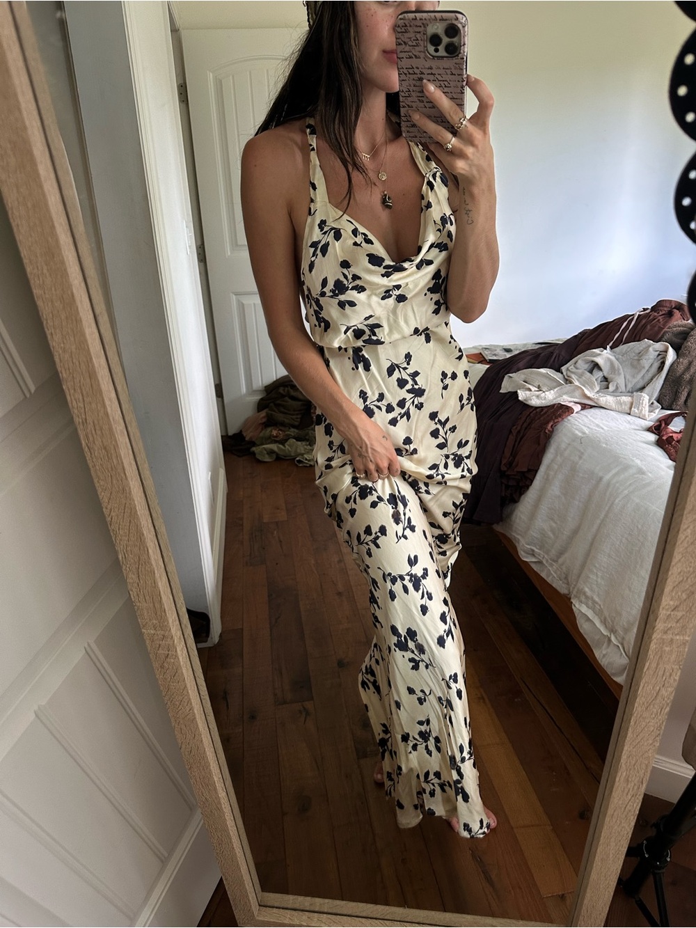 RESA fiona maxi dress in black dahlia Print